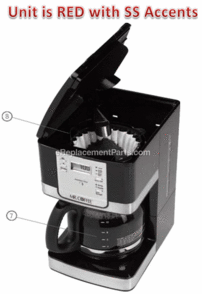 Page A Diagram and Parts List for JWX36-NP  Mr Coffee Coffee Maker